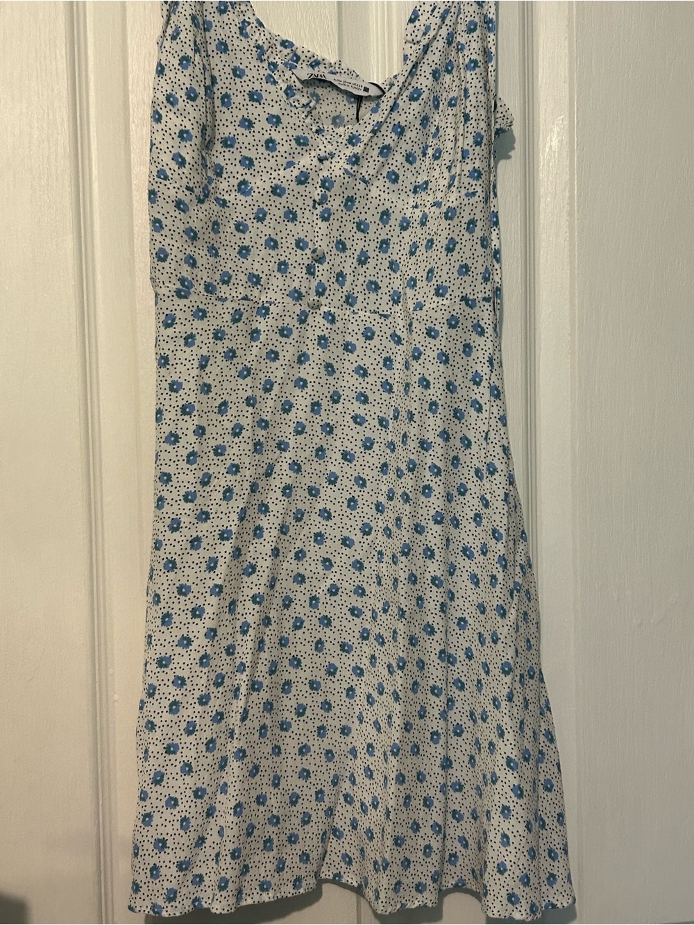 Zara Flower dress size M , spaghetti strap - Picture 5 of 13